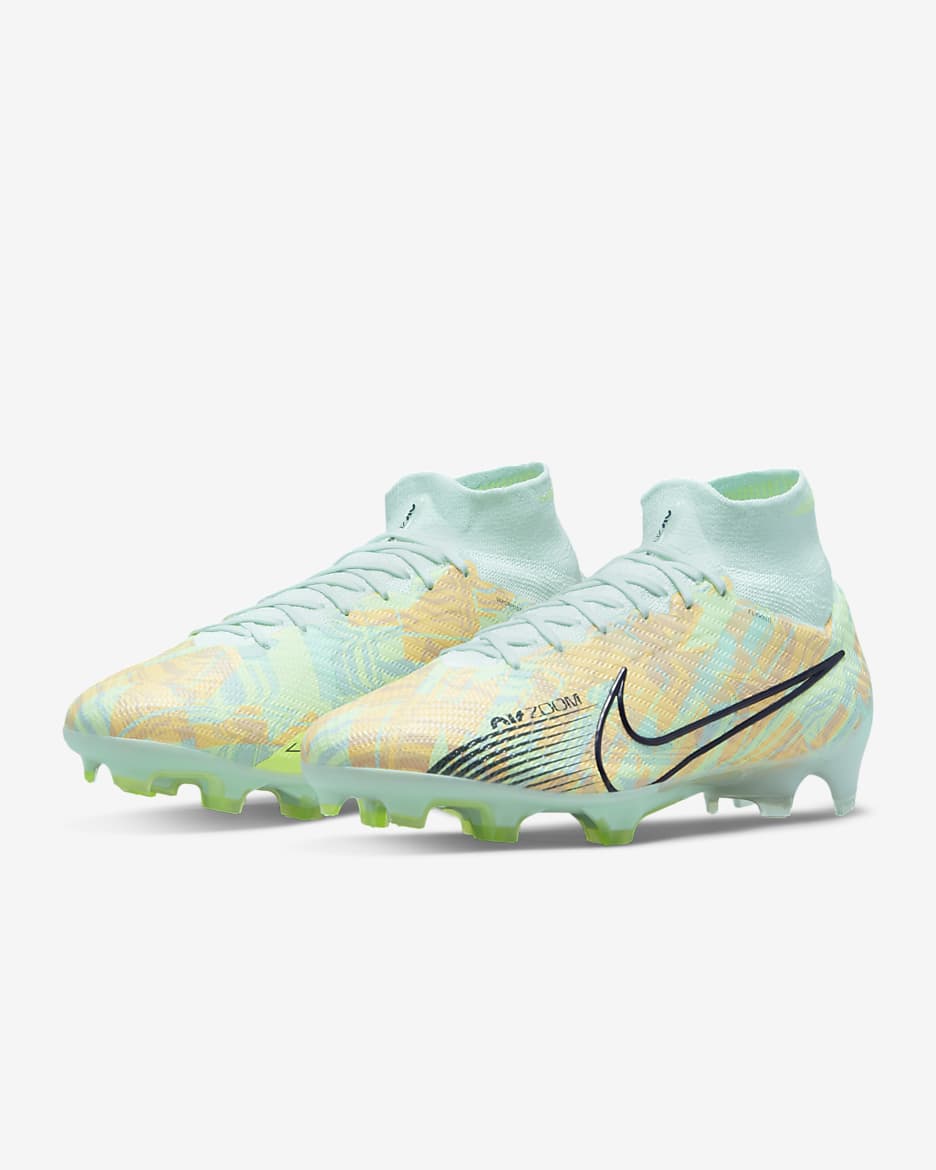 Nike Mercurial Superfly 9 Elite Firm Ground High Top Football Boot. Nike LU